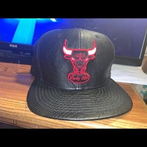 Leather bulls hat